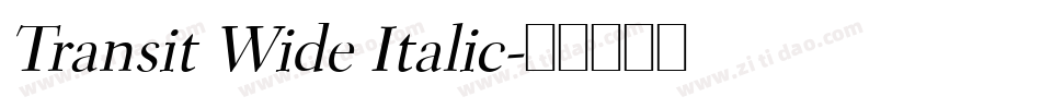 Transit Wide Italic字体转换